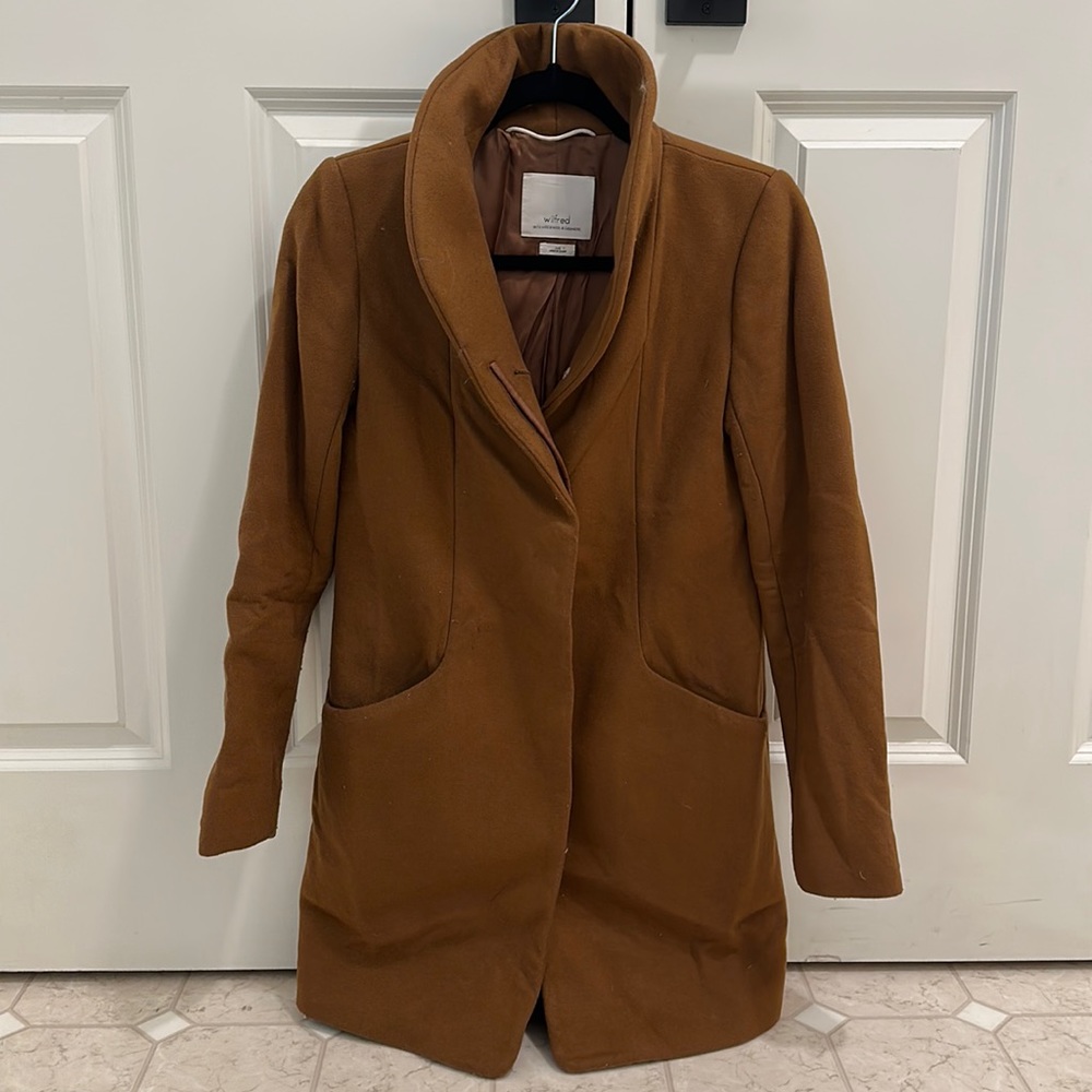 Aritzia Wilfred Cocoon coat-gold camel XXS